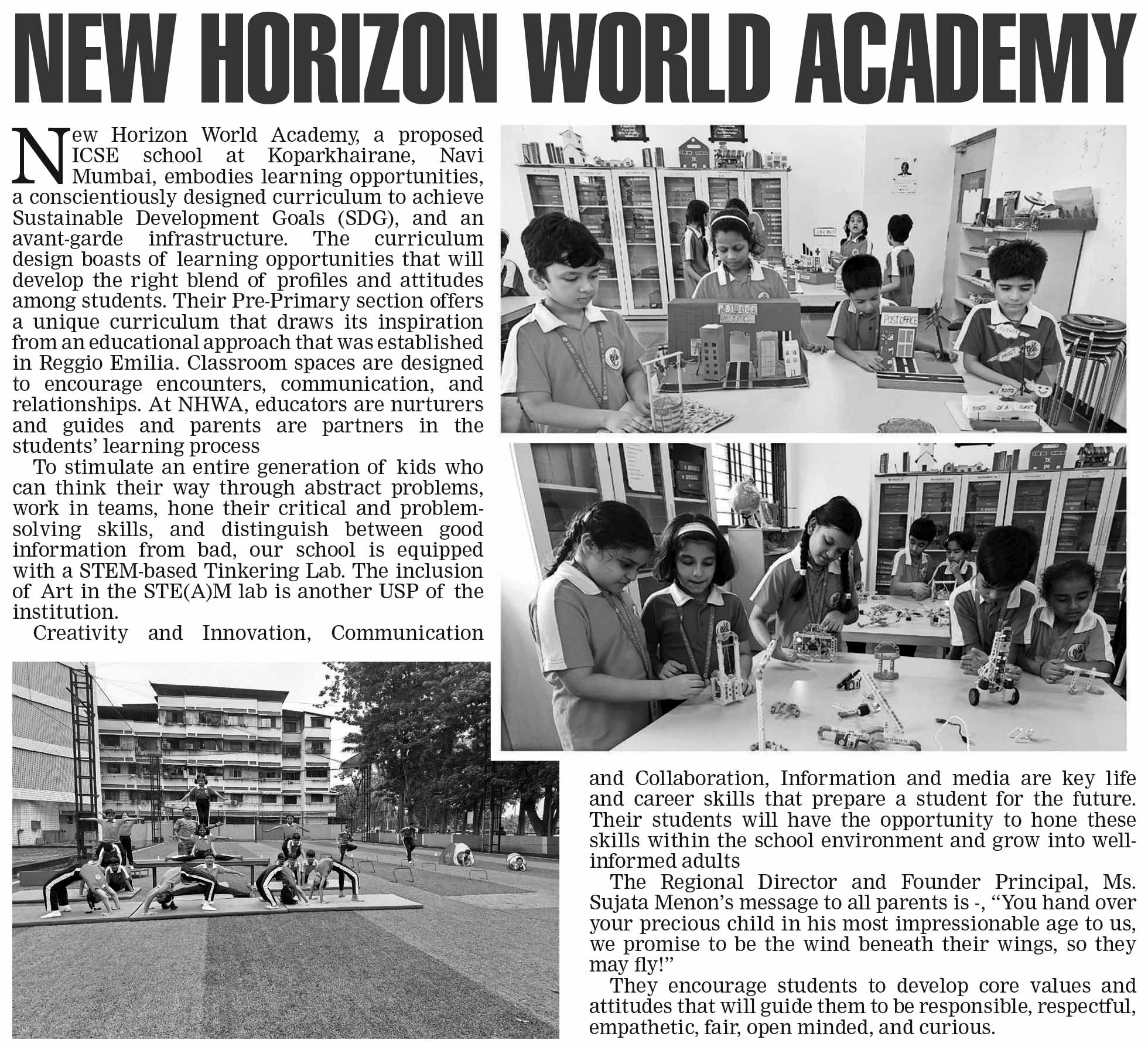 New Horizon World Academy Advert